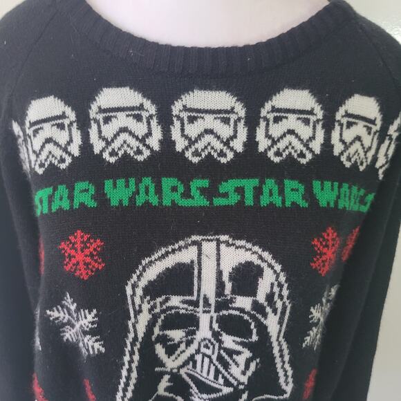 Star Wars Size XL Women's Darth Vader Storm Trooper Christmas Sweater - Picture 2 of 11